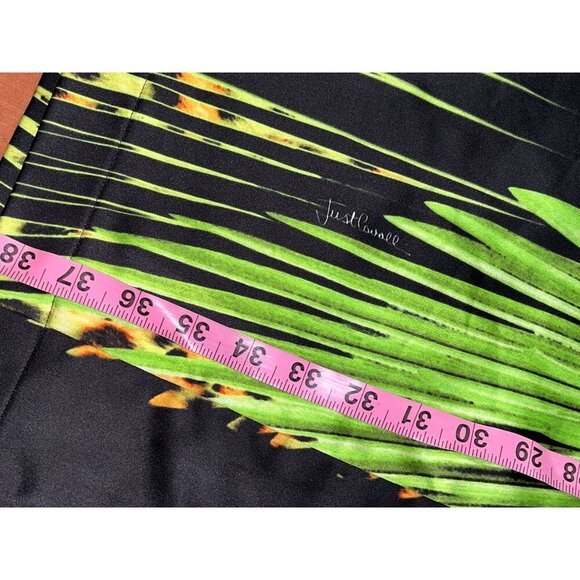 JustCavalli Silk Tropical Print Midi Dress Size 46 /10 - Picture 8 of 10